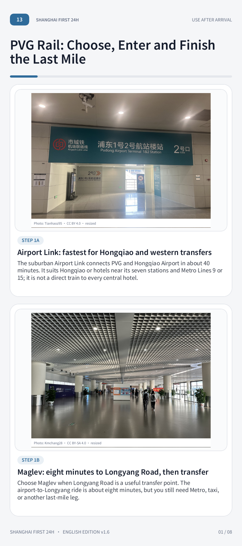 Real Shanghai Airport Link and Maglev station environments with visible attribution